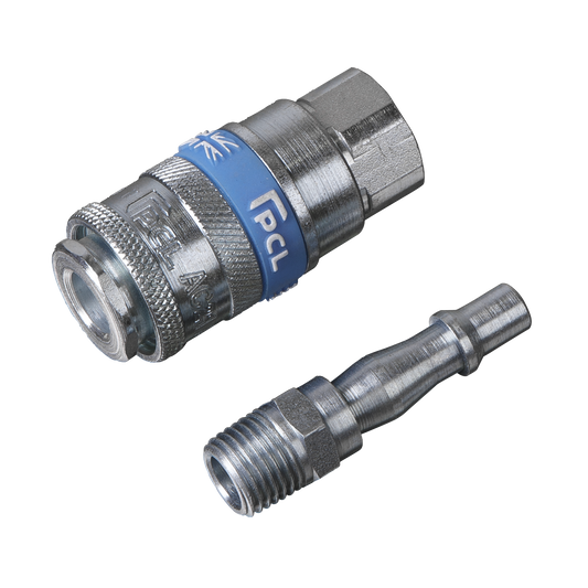 PCL Air Tool Coupling Kit 1/4"BSP 2pc