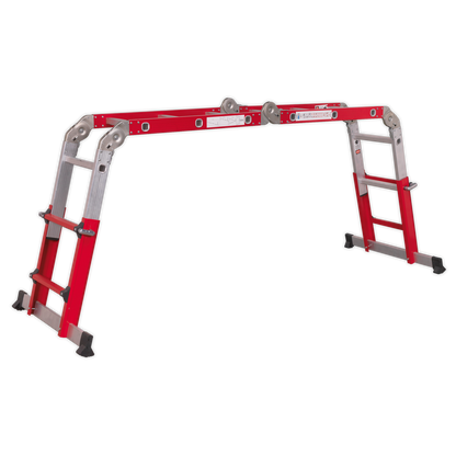 Aluminium Multipurpose Adjustable-Height Ladder - BS EN 131