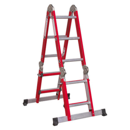 Aluminium Multipurpose Adjustable-Height Ladder - BS EN 131