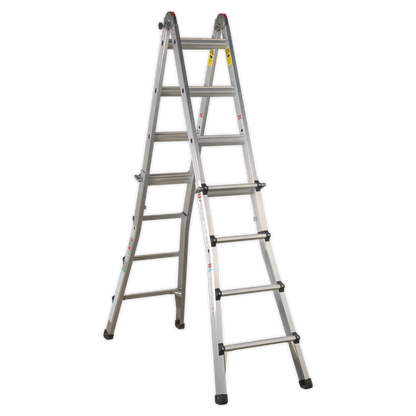 Aluminium Telescopic Adjustable-Height Ladder 4-Way - BS EN 131