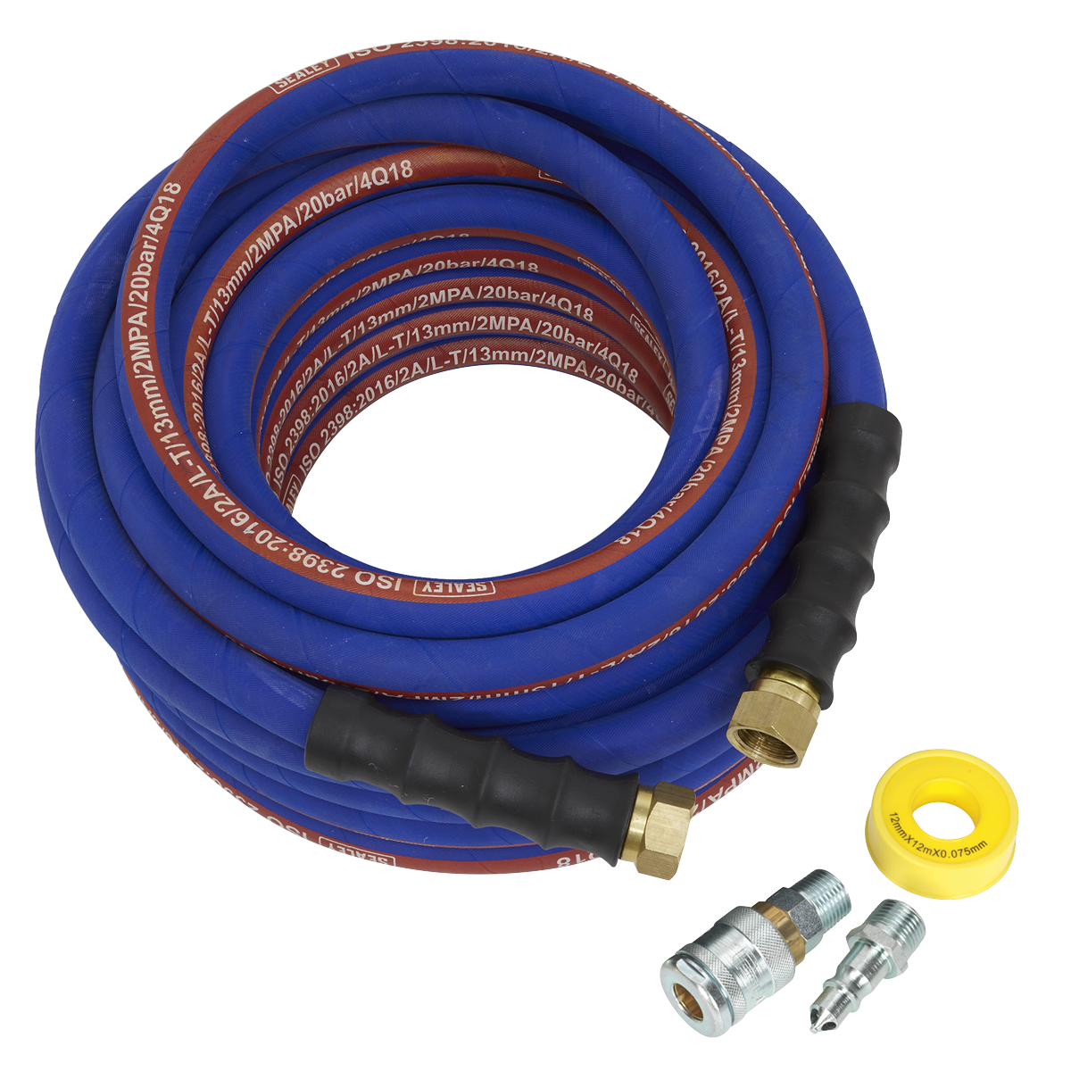 High Flow Air Hose Kit with PCL 100 Series Adaptors 15m x 13mm