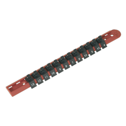 Premier Socket Retaining Rail with 12 Clips 1/4"Sq Drive