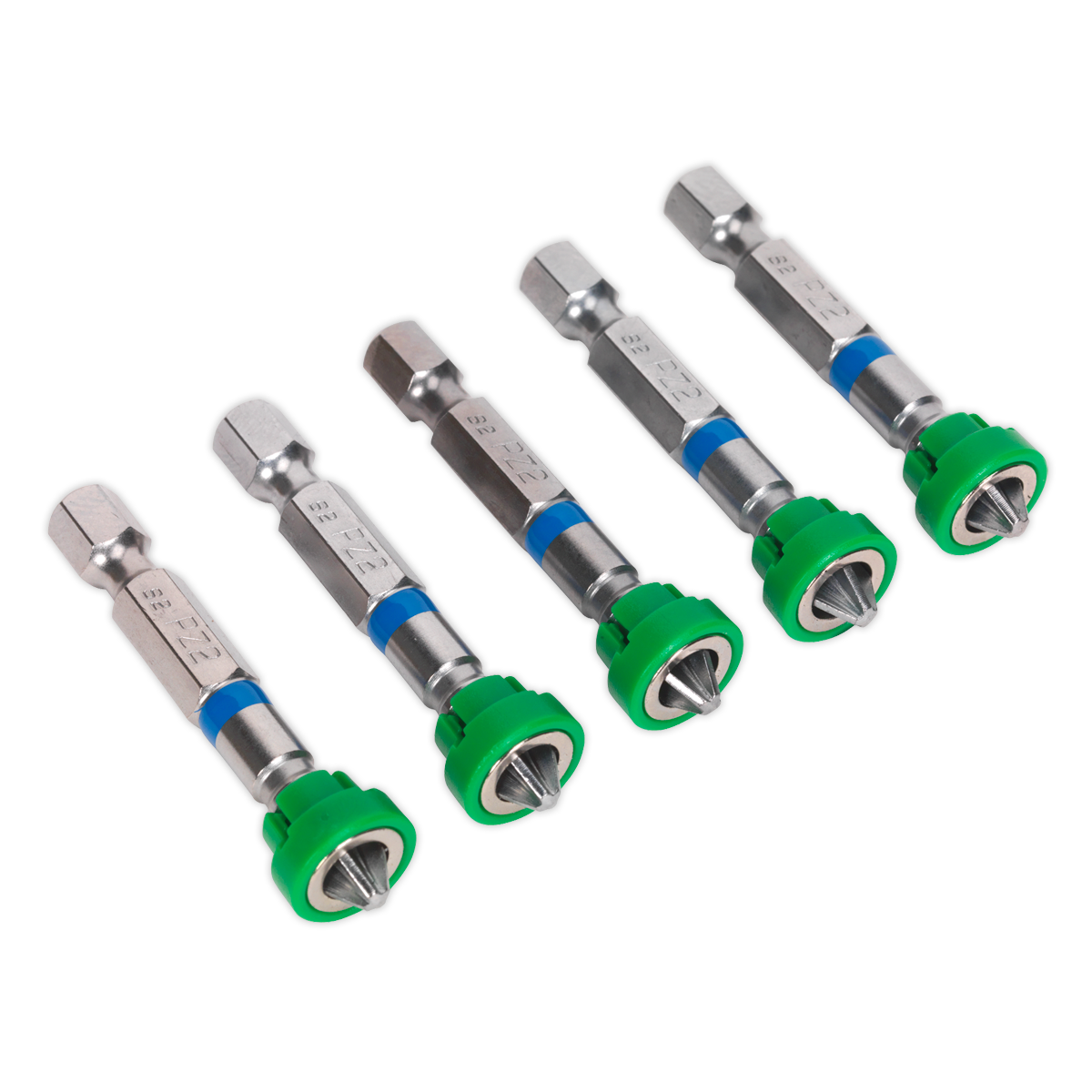 Premier Pozi Power Tool Bit with Magnetic Holder #2 x 50mm - Pack of 5