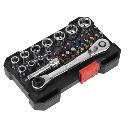 Premier Socket & Colour-Coded Bit Set 1/4"Sq Drive 31pc