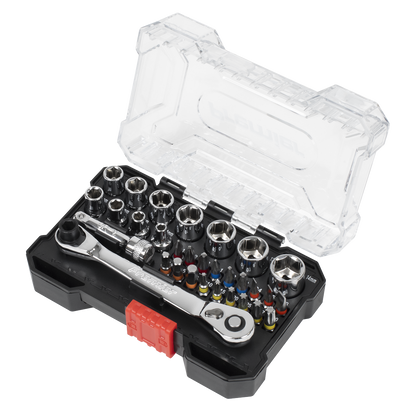 Premier Socket & Colour-Coded Bit Set 1/4"Sq Drive 31pc