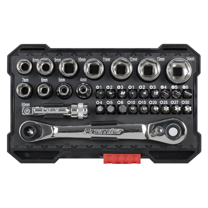 Premier Socket & Colour-Coded Bit Set 1/4"Sq Drive 31pc