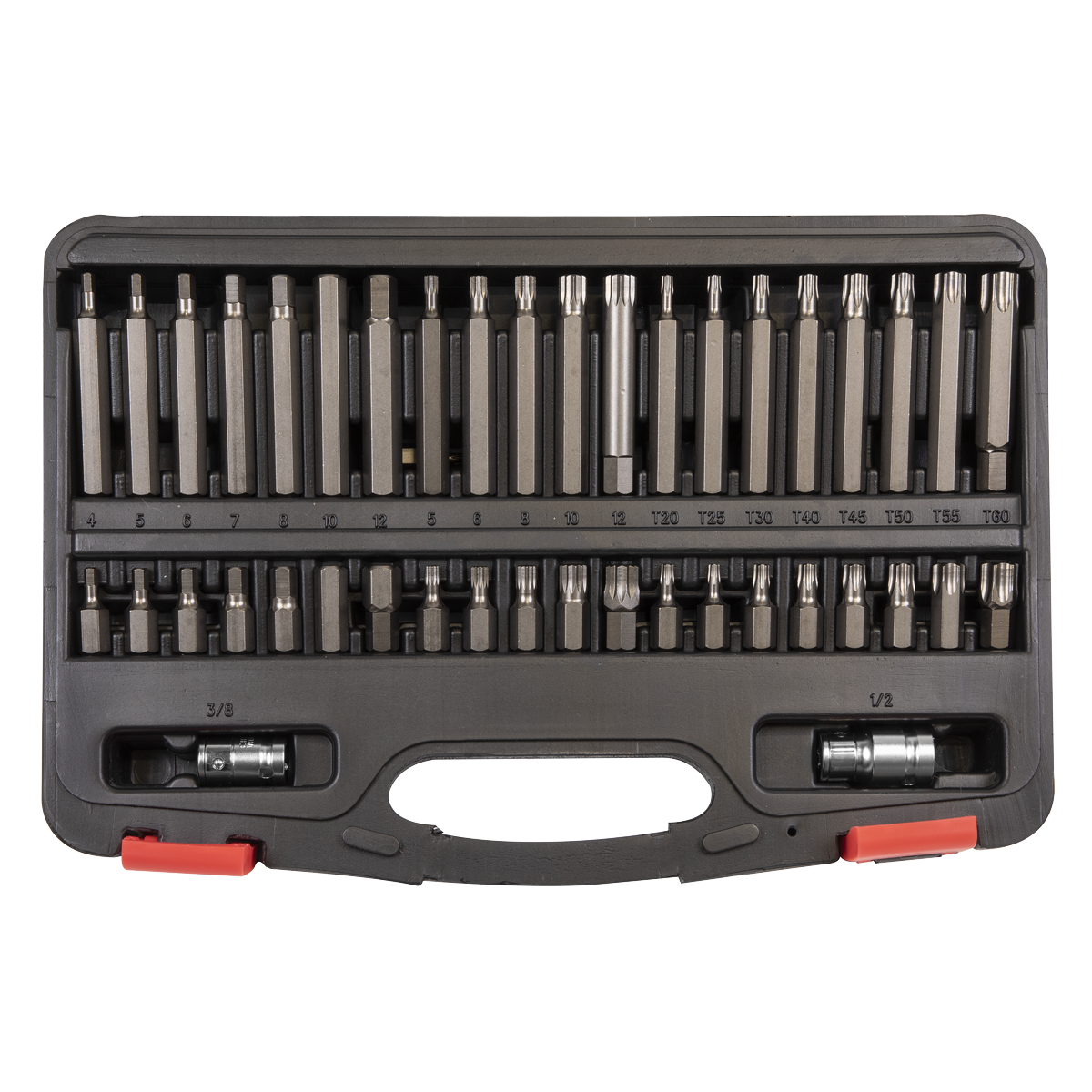 Premier TRX-Star*/Hex/Spline Bit Set 3/8" & 1/2"Sq Drive 42pc