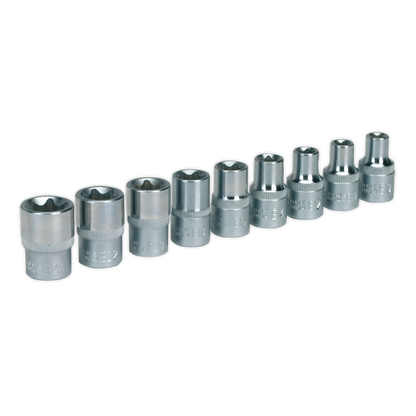 Premier TRX-Star* Female Socket Set 1/2"Sq Drive 9pc