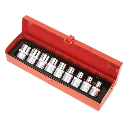 Premier TRX-Star* Female Socket Set 1/2"Sq Drive 9pc
