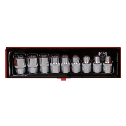 Premier TRX-Star* Female Socket Set 1/2"Sq Drive 9pc