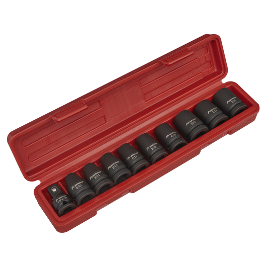 Premier TRX-Star* Female Impact Socket Set 1/2"Sq Drive 10pc