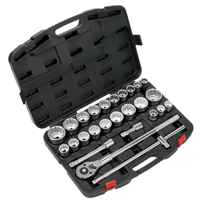 Premier Metric/Imperial Socket Set 3/4"Sq Drive 12-Point 26pc