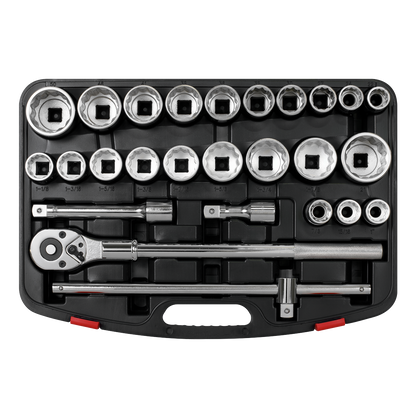 Premier Metric/Imperial Socket Set 3/4"Sq Drive 12-Point 26pc