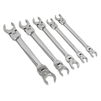 Premier Flexi-Head Flare Nut Spanner Set 5pc