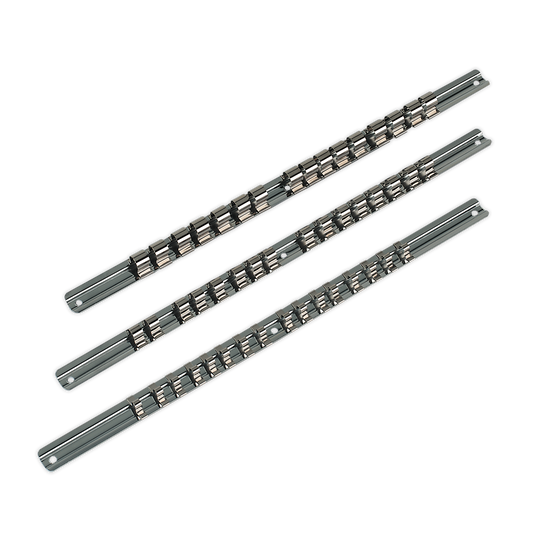 Premier Socket Retaining Rail Set 1/4", 3/8" & 1/2"Sq Drive 3pc