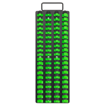 Premier Socket Rail Tray 1/4", 3/8" & 1/2"Sq Drive - Hi-Vis Green