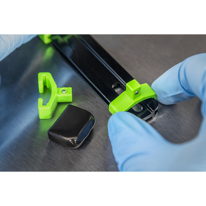 Premier Socket Retaining Rail with 16 Clips 1/4"Sq Drive - Hi-Vis Green