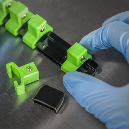 Premier Socket Retaining Rail with 16 Clips 1/2"Sq Drive - Hi-Vis Green