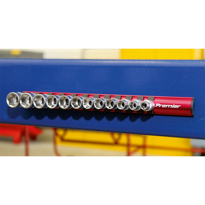 Premier Socket Retaining Rail Magnetic 3/8"Sq Drive 12 Clips