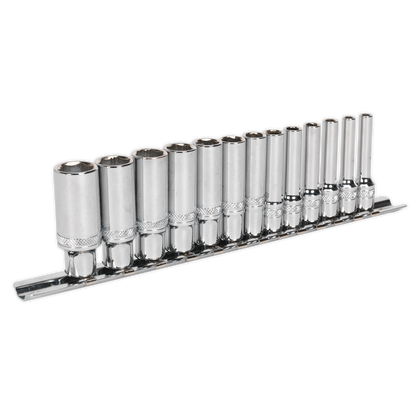 Premier Deep Lock-On™ Socket Set 1/4"Sq Drive 13pc