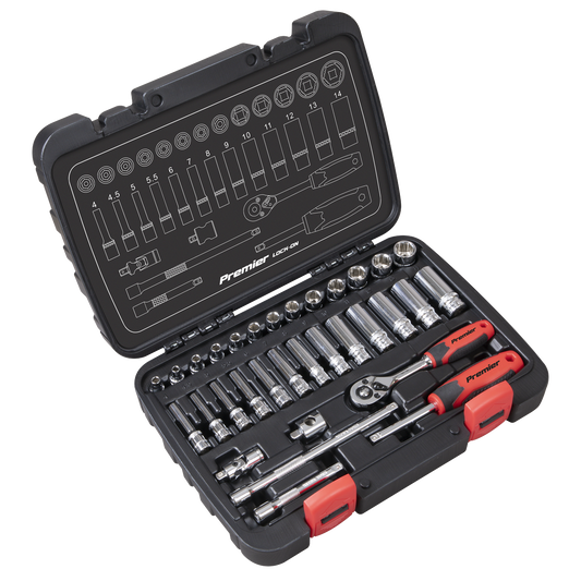 Lock-On™ Socket Set 1/4"Sq Drive 32pc