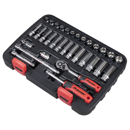 Lock-On™ Socket Set 1/4"Sq Drive 32pc