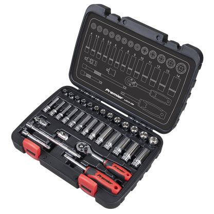 Lock-On™ Socket Set 1/4"Sq Drive 32pc