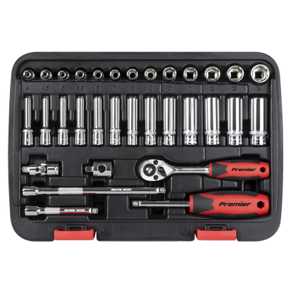 Lock-On™ Socket Set 1/4"Sq Drive 32pc