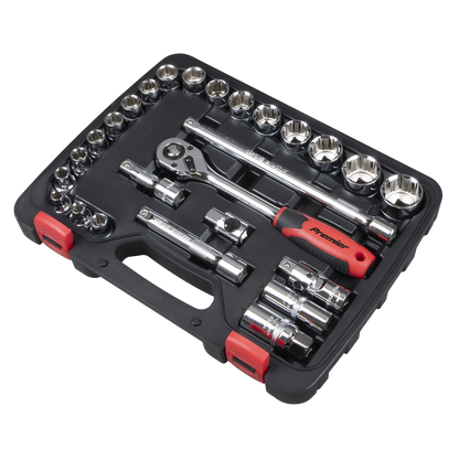 Premier Lock-On™ Socket Set 1/2"Sq Drive 26pc
