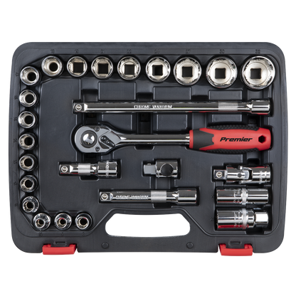 Premier Lock-On™ Socket Set 1/2"Sq Drive 26pc