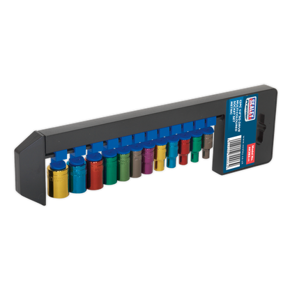 Premier Multi-Coloured Socket Set 1/4"Sq Drive 12pc