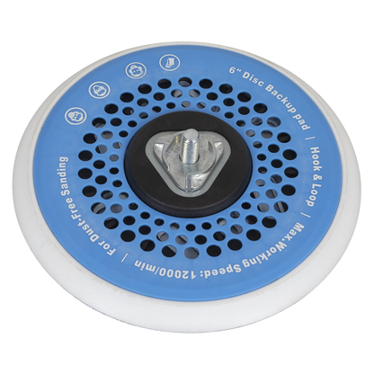 Universal Dust-Free Stick-On DA Backing Pad 150mm x 5/16"UNF & M8
