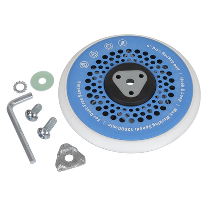 Universal Dust-Free Stick-On DA Backing Pad 150mm x 5/16"UNF & M8
