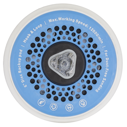 Universal Dust-Free Stick-On DA Backing Pad 150mm x 5/16"UNF & M8