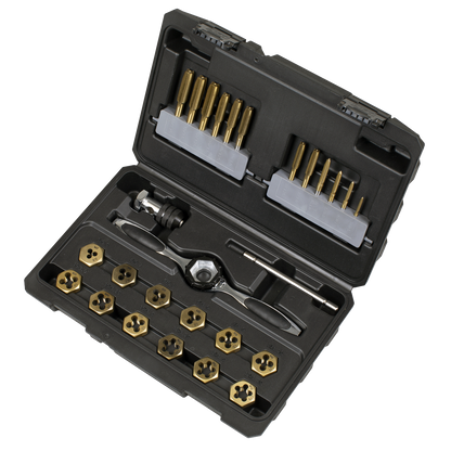Titanium Coated Hexagonal Tap & Die Set 26pc