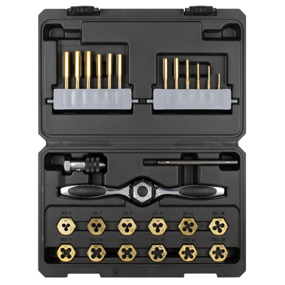 Titanium Coated Hexagonal Tap & Die Set 26pc