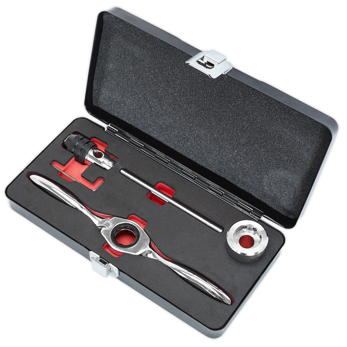 Metric Bi-Directional Ratchet Tap & Die Holder Set 5pc