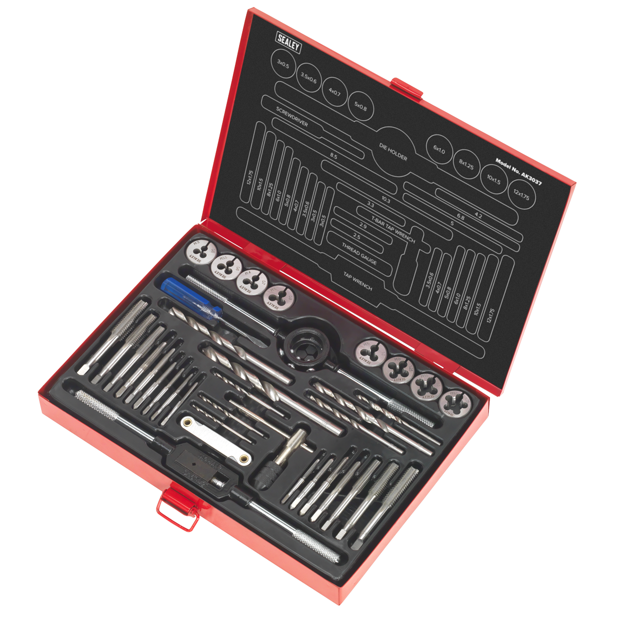 Metric Tap & Die Set Split Dies 37pc