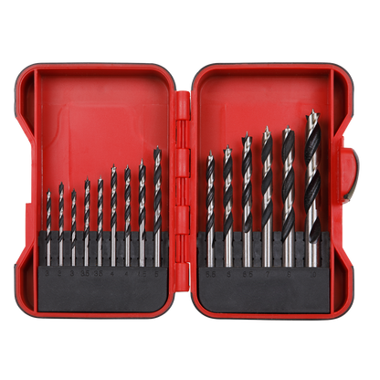 Brad Point Wood Drill Bit Set 15pc