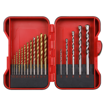 HSS/Masonry Drill Bit Set 17pc