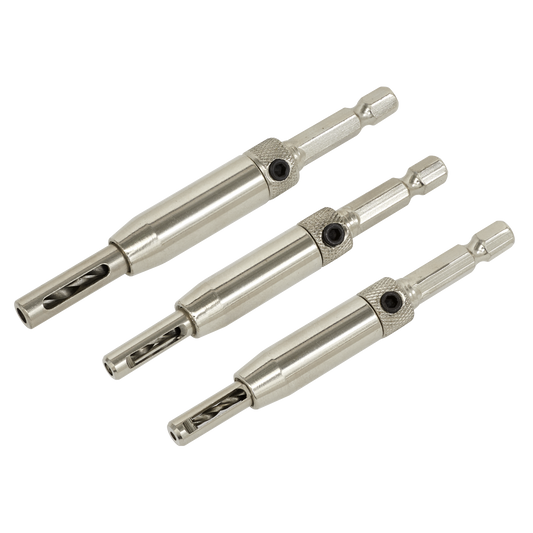 Self-Centring Chamfered Hinge Drill Set 3pc