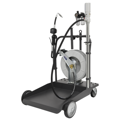 Air Operated Oil Dispensing System with 10m Retractable Hose Reel