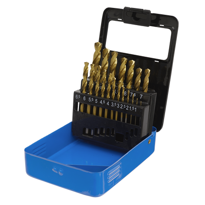 HSS Fully Ground Drill Bit Set 19pc - DIN 338