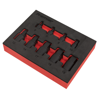 Premier Low Profile Hex Impact Socket Bit Set 1/4" & 3/8"Sq Drive 9pc