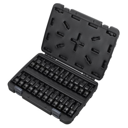 Premier Hex/TRX-Star*/Spline Impact Socket Bit Set 1/2"Sq Drive 24pc