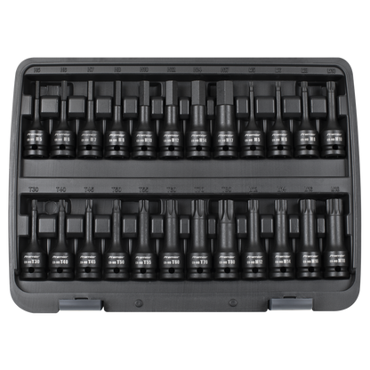 Premier Hex/TRX-Star*/Spline Impact Socket Bit Set 1/2"Sq Drive 24pc