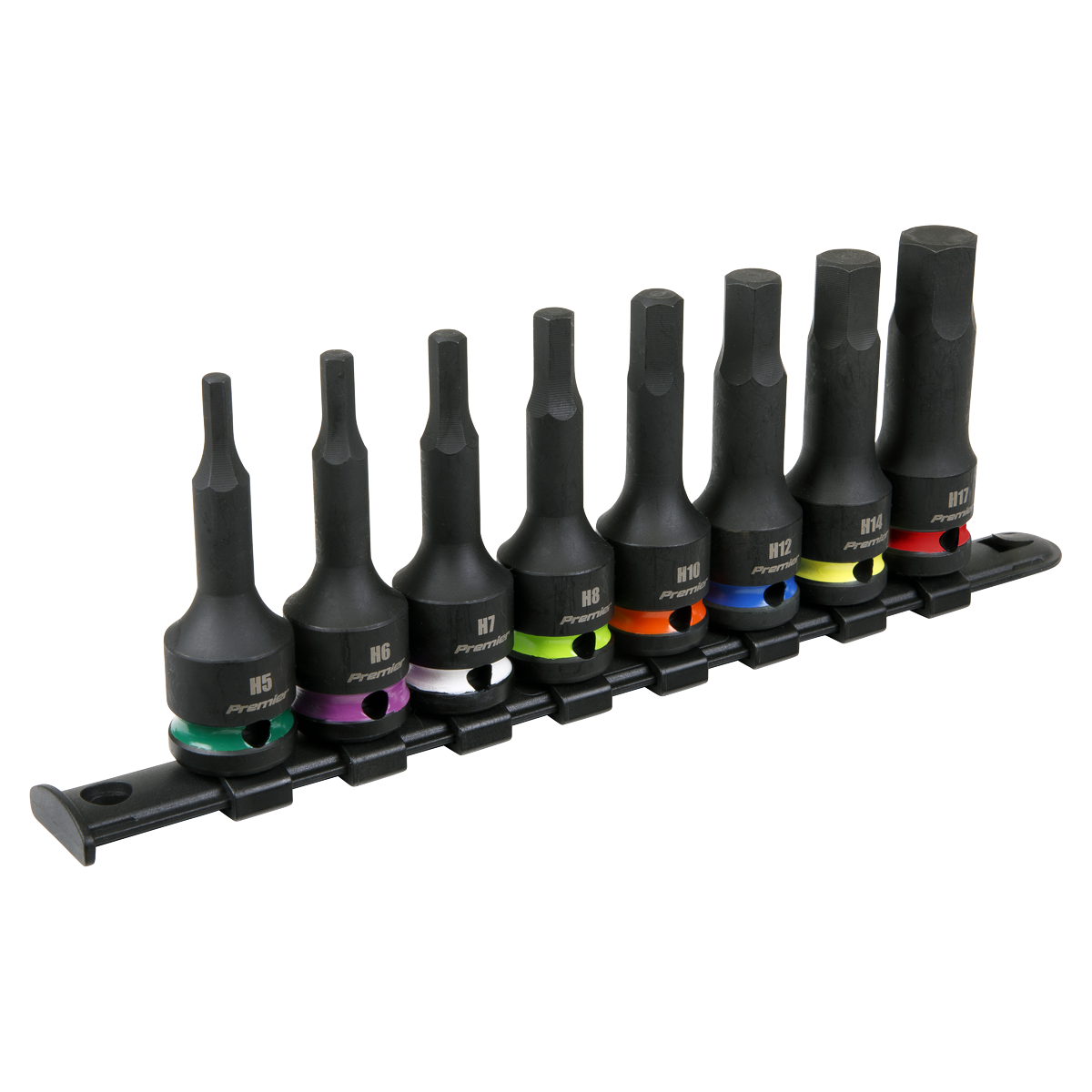 Premier Hex Impact Socket Bit Set 1/2"Sq Drive 8pc