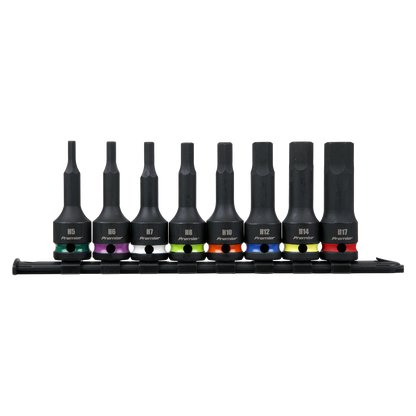 Premier Hex Impact Socket Bit Set 1/2"Sq Drive 8pc