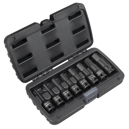Premier Imperial Hex Impact Socket Bit Set 1/2"Sq Drive 8pc