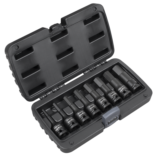 Premier Imperial Hex Impact Socket Bit Set 1/2"Sq Drive 8pc